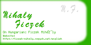 mihaly ficzek business card